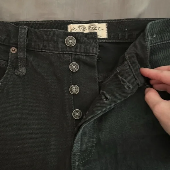 NWT We the free cutoff denim shorts black - Picture 2 of 5